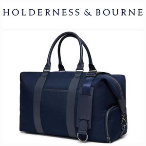 Holderness & Bourne The Byers Duffel Bag in Navy Ballistic 20" L x 12" W x 14" H